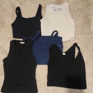 Women’s Black Cropped Tank Top - Unbranded
